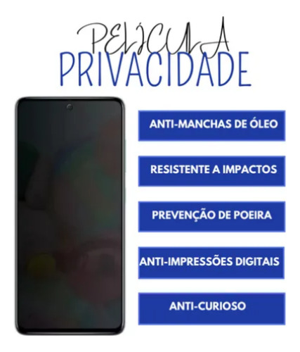 Kit 2x Película Privacidade Tela Vidro Temperado P/ Xiaomi