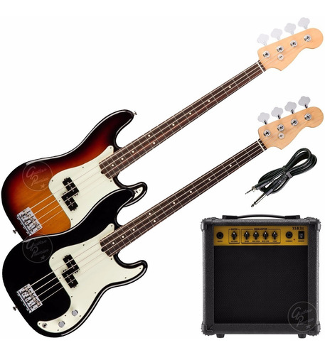 Bajo Electrico Precision Jazzbass Amplificador Cable Combo