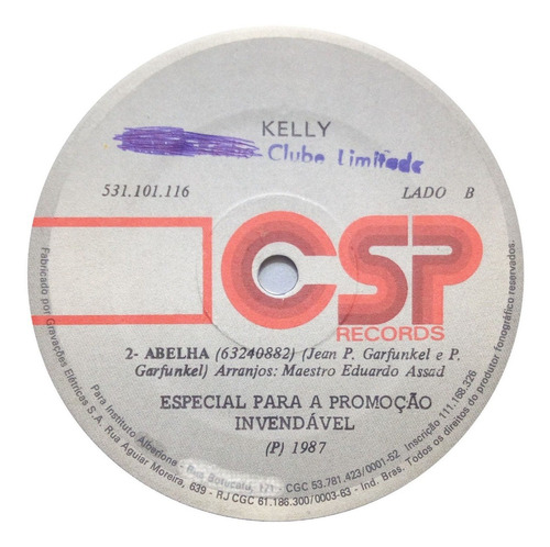 Kelly Compacto 1987 Sonho E Fantasia + Abelha