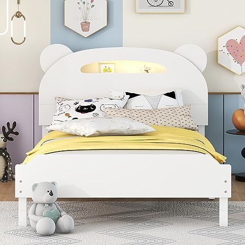 Cama Para Niños  Howcool  Con Luz Nocturna Y Diseño De Oso, 