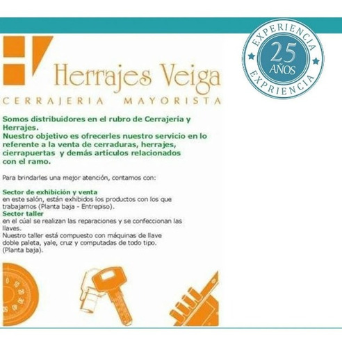 Imagen 4 de 7 de Manija Latina Doble Sanatorio Acerada Puerta Retorno Pack 9u