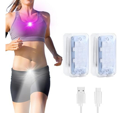 Linterna Led Recargable Para Correr Con Clip