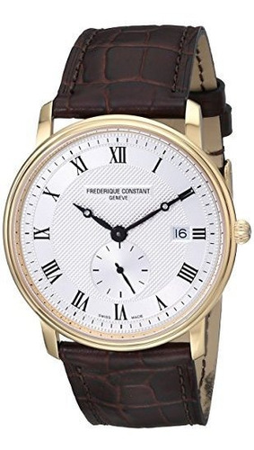 Hombres Frederique Constant Fc-245m5s5 Línea Delgada De Plat