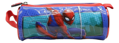 Cartuchera Escolar Spiderman Marvel Tubo Avengers Color Azul Liso