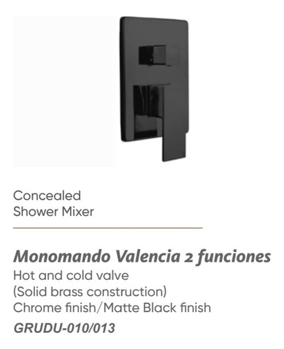 Eup Monomando Valencia 2 Funciones Black Divertor Mate