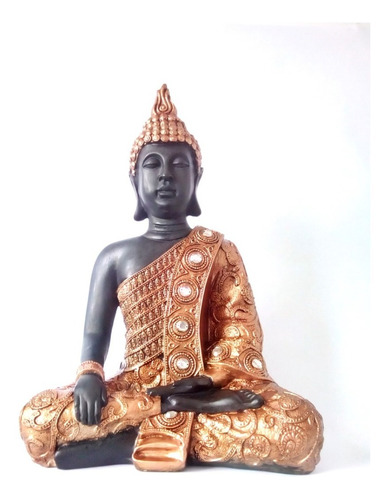 Estatua Buda  Sentado Bronce  Decoración Meditación