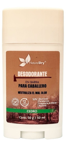 Desodorante Caballero Naturaldry En Barra 50g Vegano