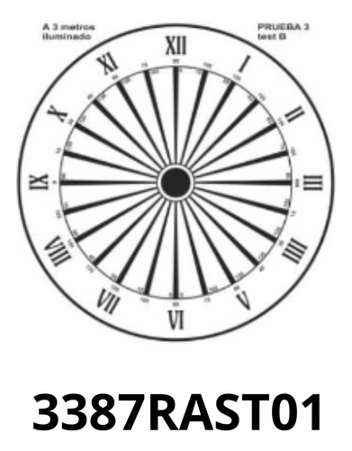 Cartilla Bicromatico Reloj Poster Prueba Visual Grande E140