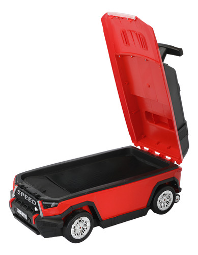 Mochila Y Maleta de Niño con Carrito Montable para Viaje y Equipaje Niños Correpasillos 2 en 1 Color Rojo