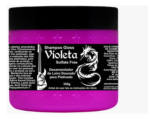 Shampoo Gloss Violeta Desamarelador Coiffer (350g)