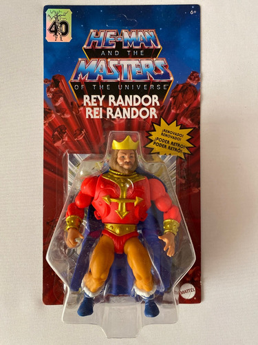 King Randor Motu Origins Retro Mattel Wave 10 Rey Unpunched (Usado)