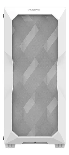 Armario Alseye Big Jony Gamer, torre media, lateral de cristal blanco