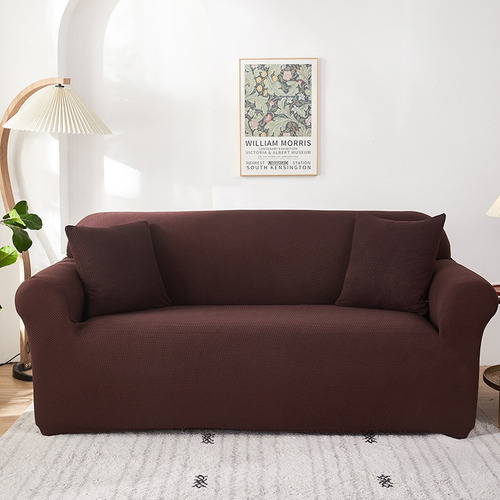 Cubre Sillón Adaptable Funda 4 Cuerpos Elasticada *& Color Ambar Marron