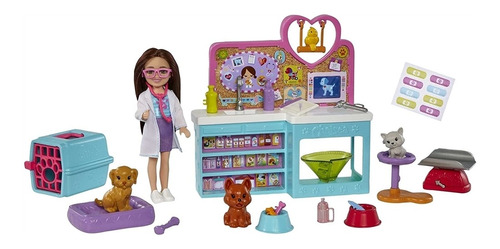 Set De Barbie Chelsea Pet Vet - Juego Para Veterinarios