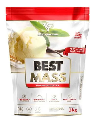 Hipercalórico Best Mass Hormo Boster de 3 kg - Body Shape Baunilha