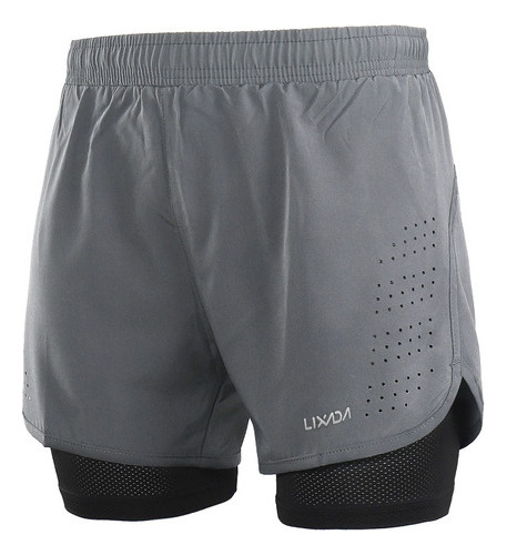 Lixada - Pantalones Cortos De Running 2 En 1 For Hombre, Se