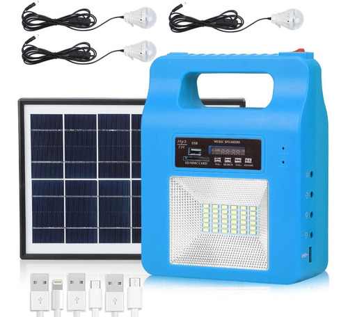 Estación De Energía Portátil Con Panel Solar Kit Generador S