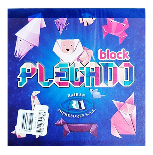 Block Plegado Tipo Origami De Colores 15 X 15 