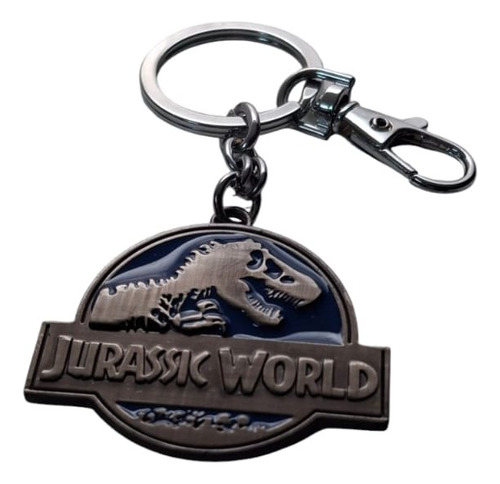 Llavero Metal Jurassic World Logo Azul - Eterniastore Azul