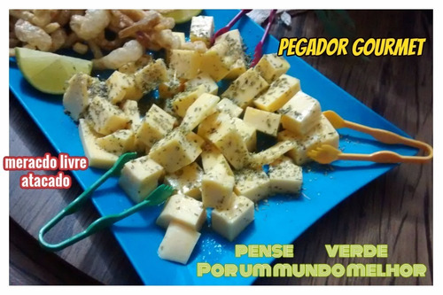 Pegador Gourmet Petiscos Pipoca Batata Buffet Kit Com 50