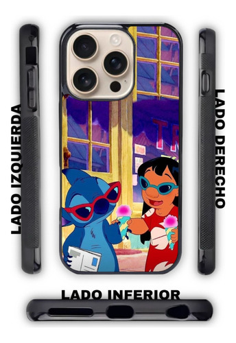 Funda Antigolpes Para Iphone Y Otros Sitch Lilo Clasico No.6 Negro Iphone 7 Plus / 8 Plus