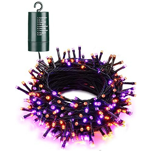 Luces De Halloween Naranjas Y Moradas, 67 Pies 200 Led ...