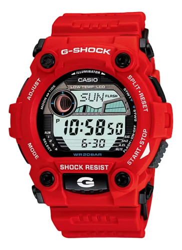 Reloj Casio G Shock G-7900a-4 Original Hombre E-watch Color de la correa Rojo Color del bisel Rojo Color del fondo Negro