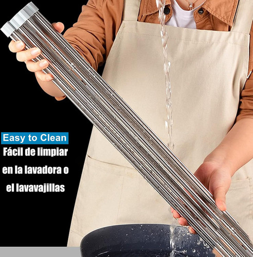 Escurreplatos Enrollable 47x35 Cm Acero Inoxidable