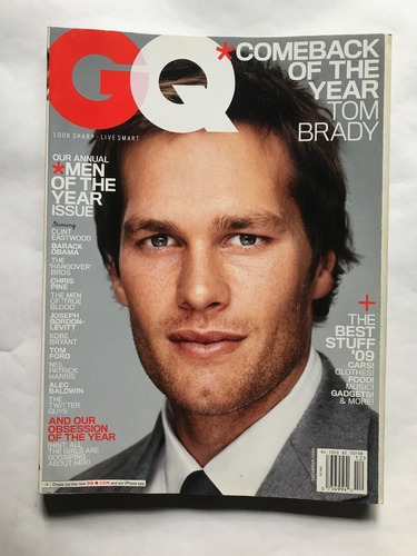 Revista Gq. 2009 Men Of The Year Issue. Tom Brady. Importado
