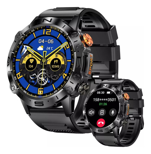 Militar Reloj Inteligente Gps Smartwatch Para Hombre Llamada