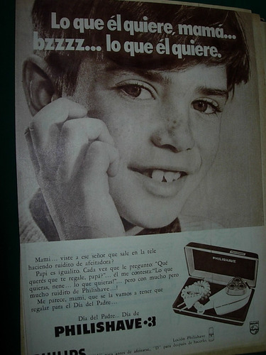 Publicidad Clipping Maquina Afeitar Philishave Philips Padre