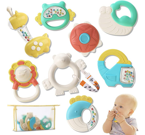 Almond Island Baby Teething Toys Para Bebés De 0 A 6 Meses, 