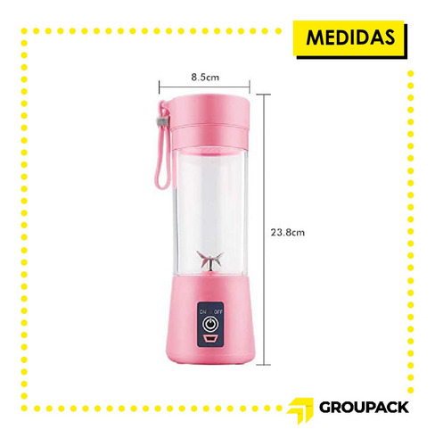 Licuadora Portatil Mini Exprimidor 380ml Para Jugos Bebidas