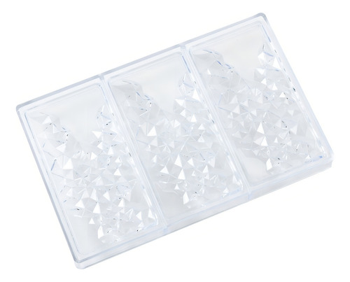 Forma De Chocolate Tablete Geodo Silverchef Ft393 Cor Branco