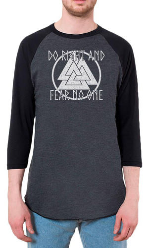 Do Right Fear No One Valknut Viking Odin Camiseta Raglán Par