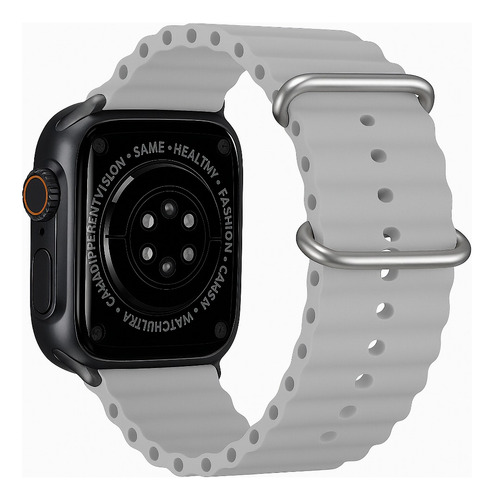 Reloj Inteligente Smartwatch T900 Ultra Big Display 2.09 Negro Mesh Gris Negro