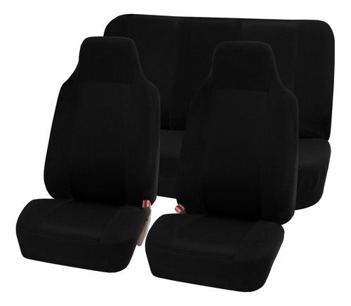 Cubierta Asiento Auto Tela Clasica Fh-fb102112 Negro Solido