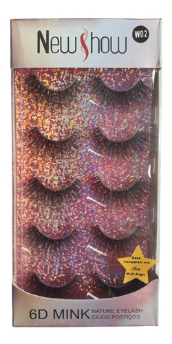 5 Pares De Cílios Postiços New How W02 6d Mink Super Natural