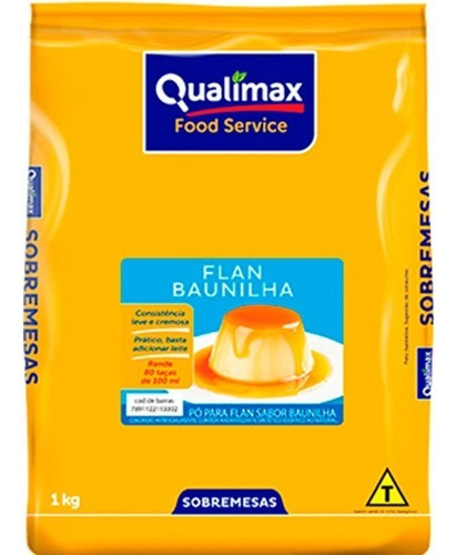 Flan Qualimax Baunilha Rende 80 Taças 100ml 1kg