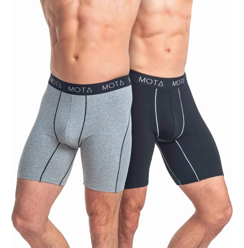 Boxer Algodón Deportivo Mota Talla L Pack X2