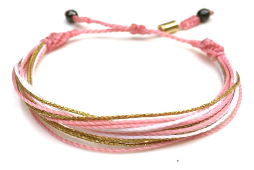 Pulsera De Amistad Rosa Y Oro Conciencia Del Cáncer De...