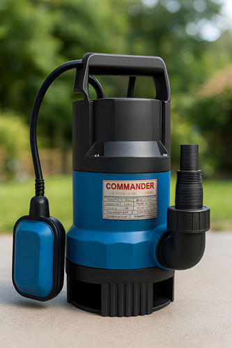 Bomba Sumergible Commander Con Flotador 110v 1/2hp Besp050 Azul