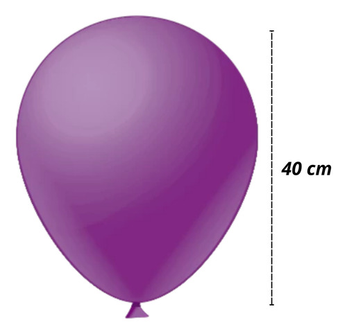 Balão Bexiga Neon 16 Polegadas Brilha Escuro 12 Unidades Cor Neon Violeta