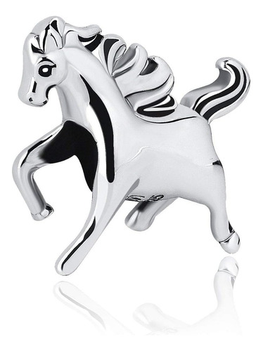 Bolenvi Mustang Horse Farm - Abalorio De Plata De Ley 925 Pa