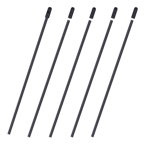 Hobbypark 5pcs Tubo De Antena De Plastico Con Tapa Negra Para Vehiculos De Control Remoto Rc Fpv Drone Quadcopter Multic