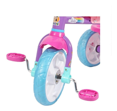 Triciclo Apache Barbie Con Cajuela Y Barra De Empuje En Gr Color Rosa