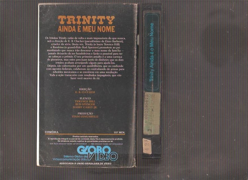 Vhs Trinity Ainda É Meu Nome - Original - Terence Hill - Leg (Usado)