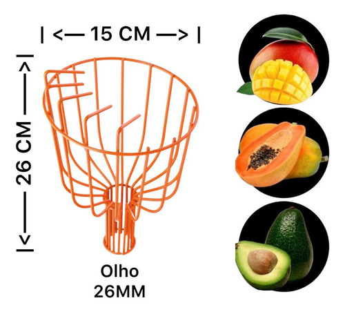 Colhedor De Frutas 14cm Sem Cabo Kala Aço