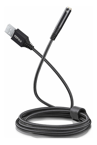 Adaptador Auxiliar Usb Trenzado Nailon Largo 3.9 Ft Conector