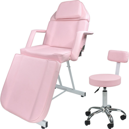 Silla Faciales Reclinable Sillon Cama Masaje Spa Profesional Color Rosa